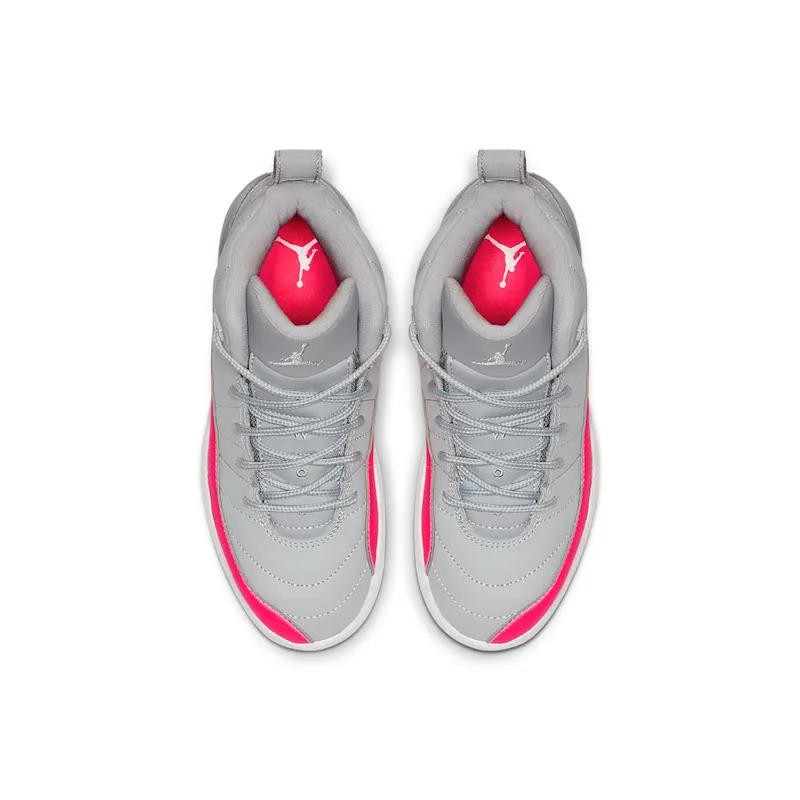 Jordan 12 Retro Wolf Grey Racer Pink (PS) Wolf Grey/Racer Pink-Black (510816-060)
