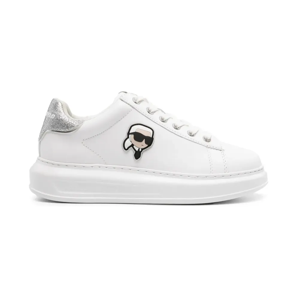 Karl Lagerfeld K/Ikonik Kapri leren sneakers – Weiß (KL62530N)