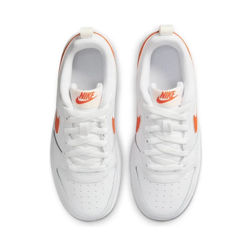 Nike Court Borough Low 2 “White / Summit White / Sail / Orange” (BQ5448-114)