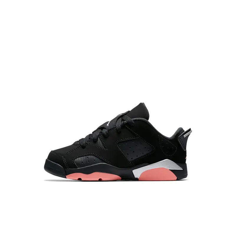 Jordan  6 Retro Low Sunblush (PS) Black/Sunblush-Metallic Silver (768884-022)