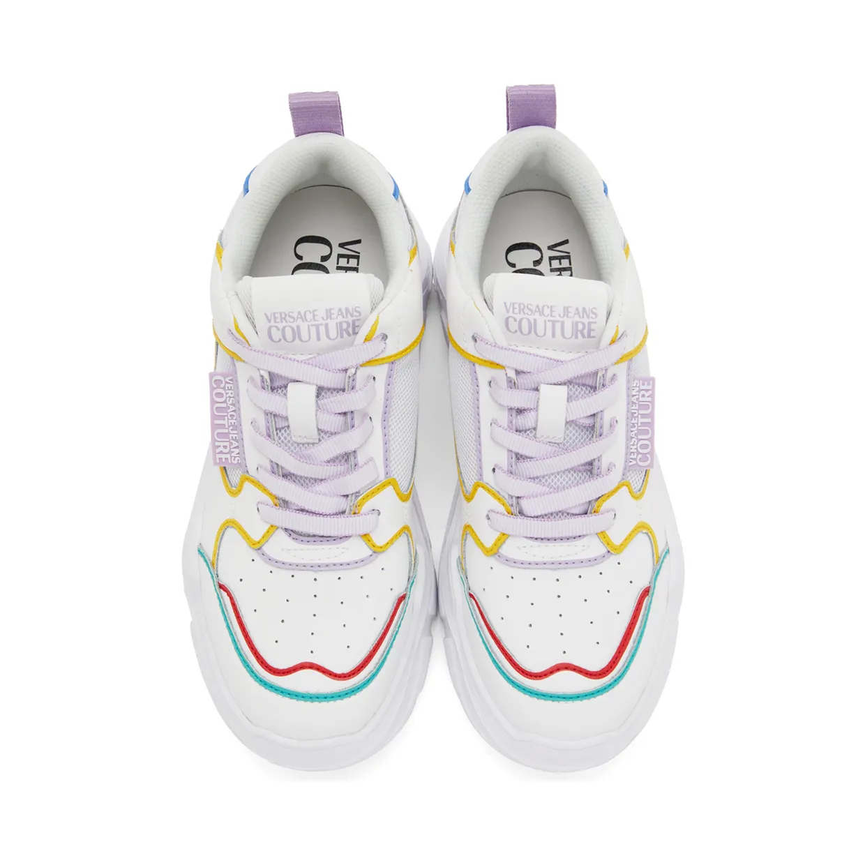 Versace Jeans Couture White & Multicolor Speedtrack Low-Top Sneakers (E72VA3SC2EZP088) (5)