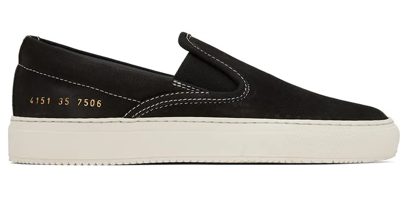 Common Projects Black Slip-On Sneakers (4151)