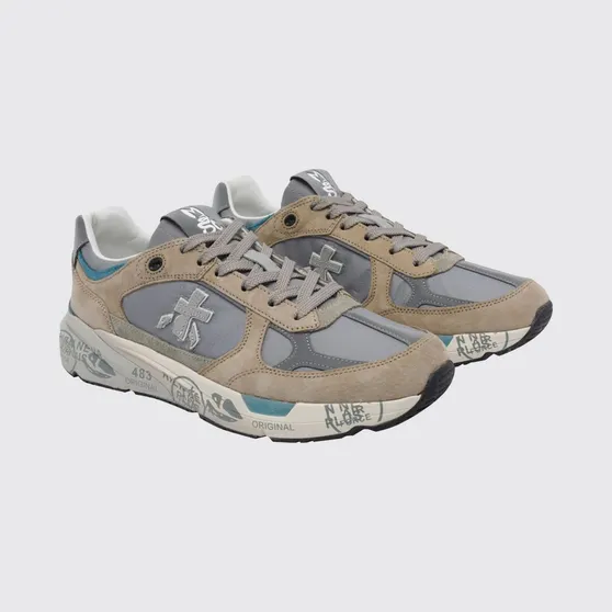 Premiata Mase Suede and Mesh Sneakers Brown (MASE8023)