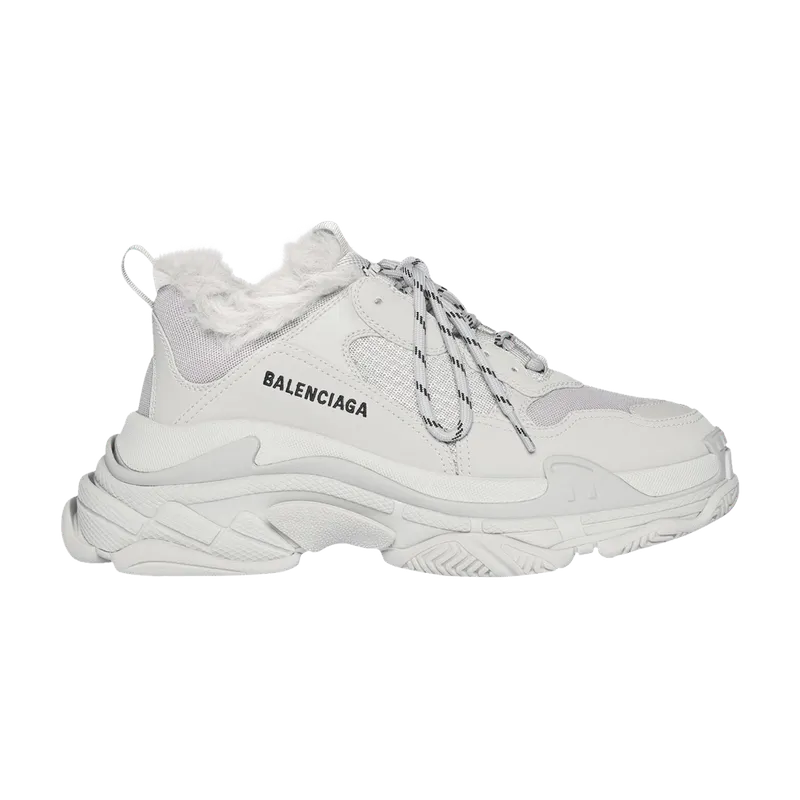Balenciaga Triple S Fake Fur Grey (W) (668562W3CQ51210)