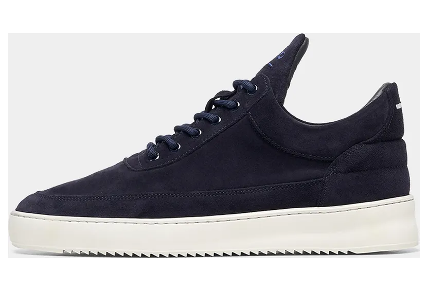Filling Pieces Low Top Organic Suede Navy