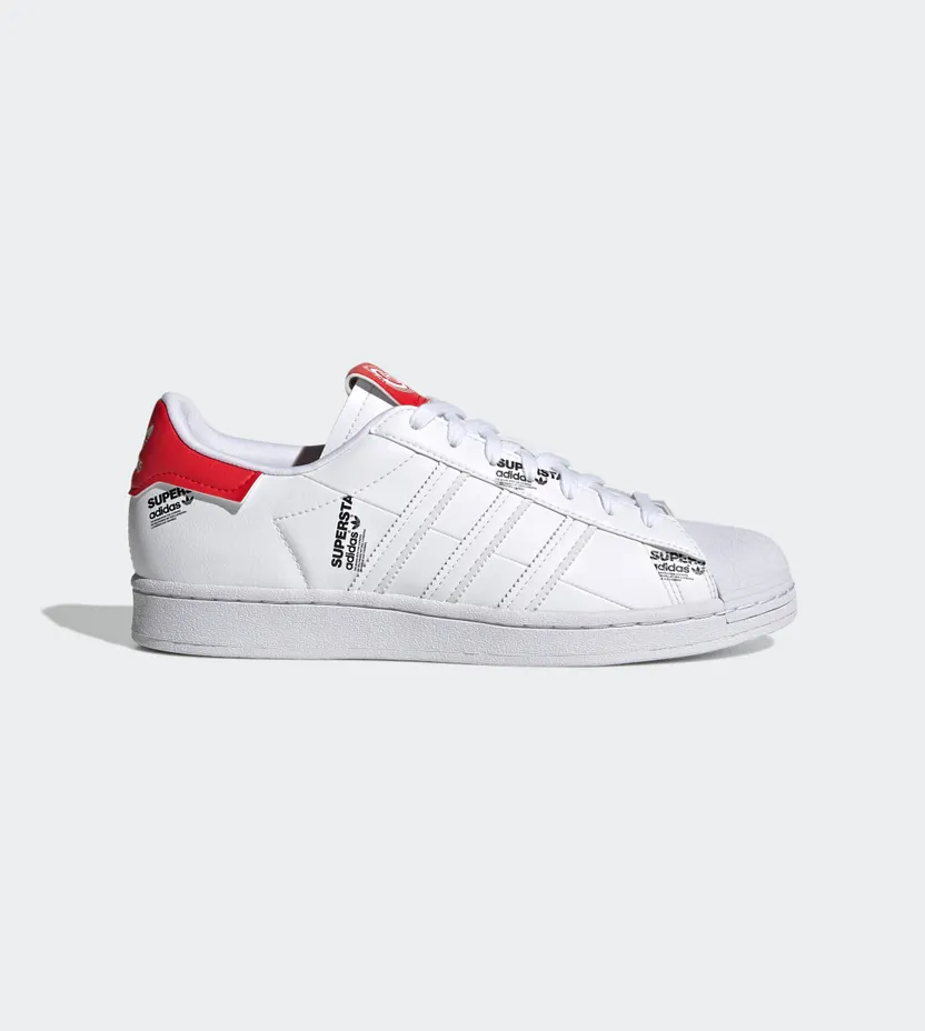 adidas Superstar Cloud White / Vivid Red / Core Black (GV7672)