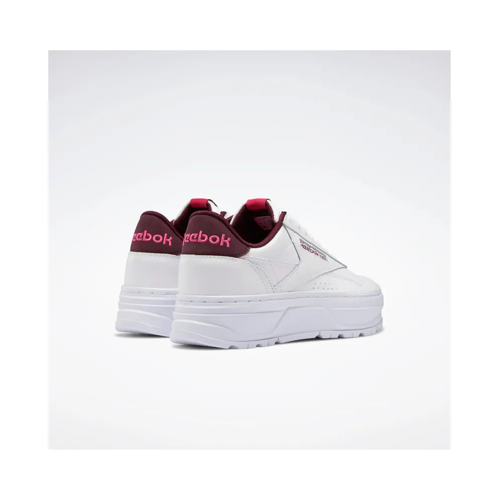 Reebok Club C Double GEO Cloud White / Pursuit Pink / Maroon (H67347)