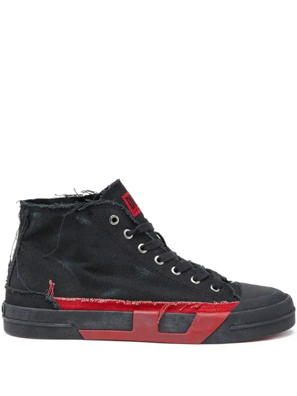 Diesel S-D-Verse Mid Sneakers aus Canvas – Schwarz (Y03723P8114)