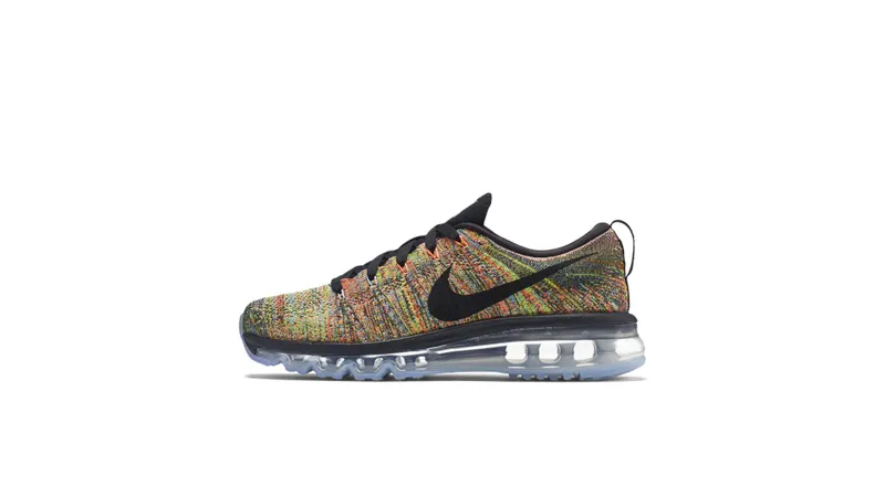 Nike Flyknit Air Max Multi-Color Chalk Blue Hyper Orange (W) Black/Black/Chalk Blue (620659-005)