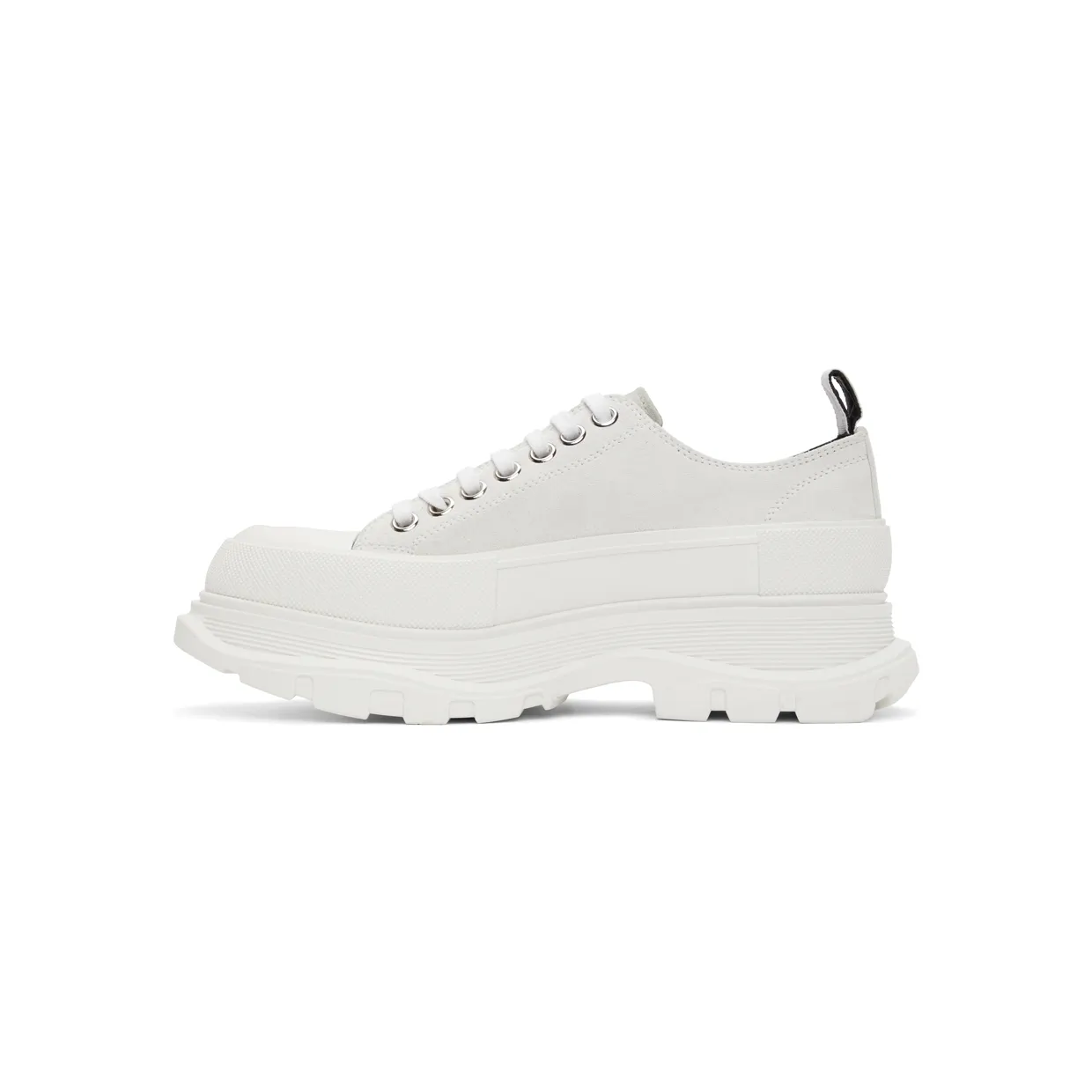 Alexander McQueen SSENSE Exclusive Off-White Suede Tread Slick Low Sneakers (627225WHBGN) (3)