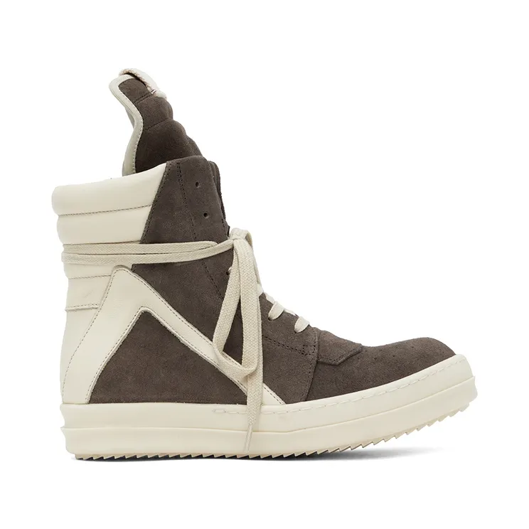 Rick Owens Off-White & Gray Geobasket Sneakers (RP02B6894 LCC)