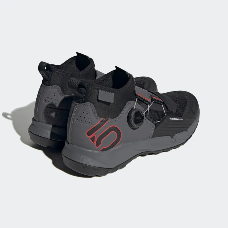 Adidas 5.10 TRAILCROSS PRO CLIP-IN MOUNTAIN BIKING SHOES Grey Five / Core Black / Red (HP9935)
