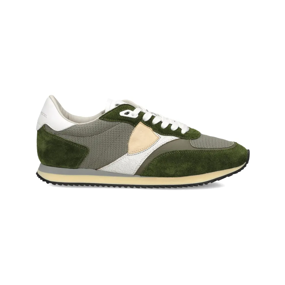 Philippe Model Suede Panelled “Green/Grey” (BVLU W007)