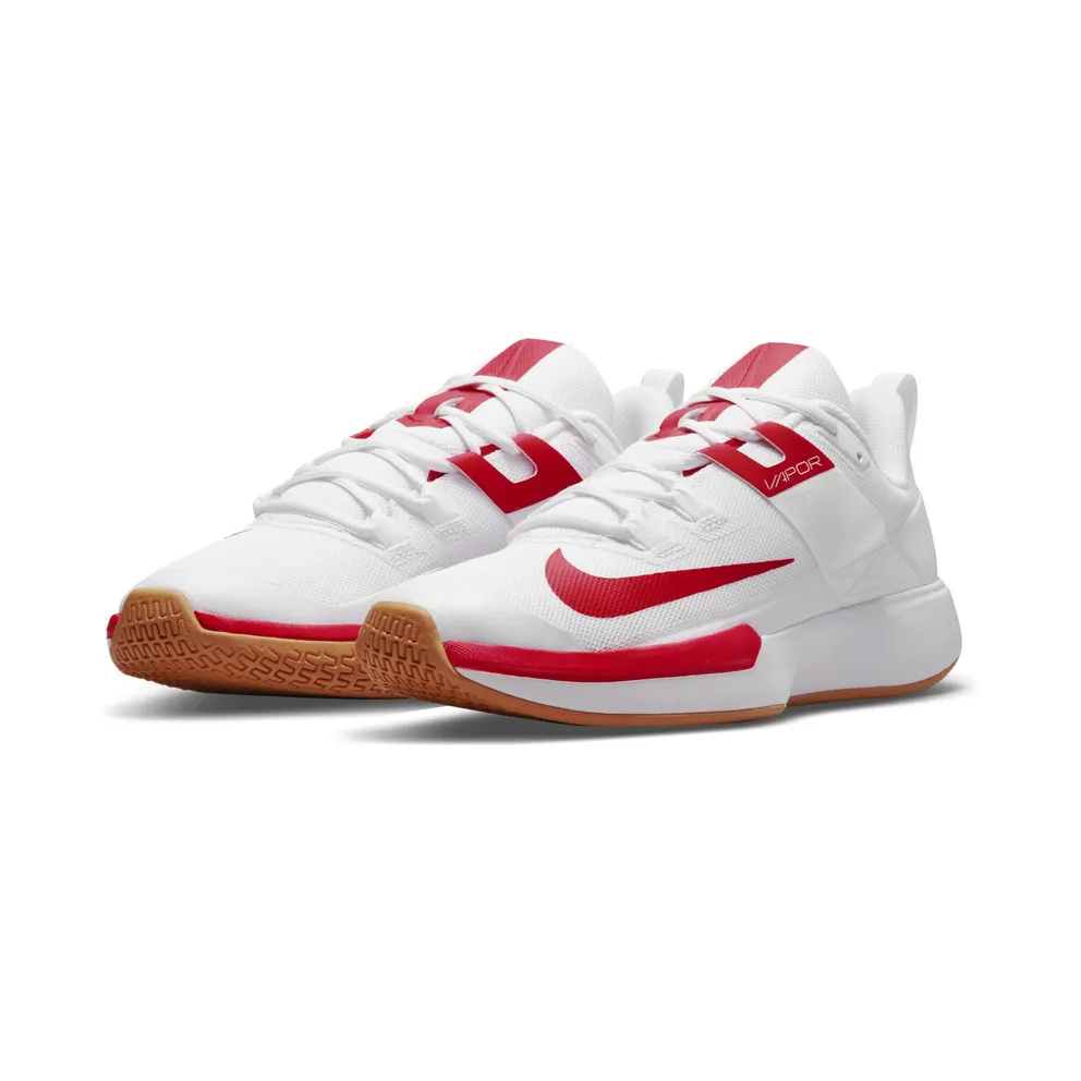NikeCourt Vapor Lite Hardcourt “White / Wheat / University Red” (DC3432-188)