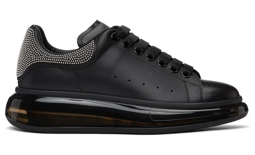 Alexander McQueen Black & Silver Studded Oversized (645873WHZ4Q)