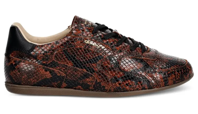 Gant snakeskin-effect lace-up sneakers – Bruin (33533363G420)