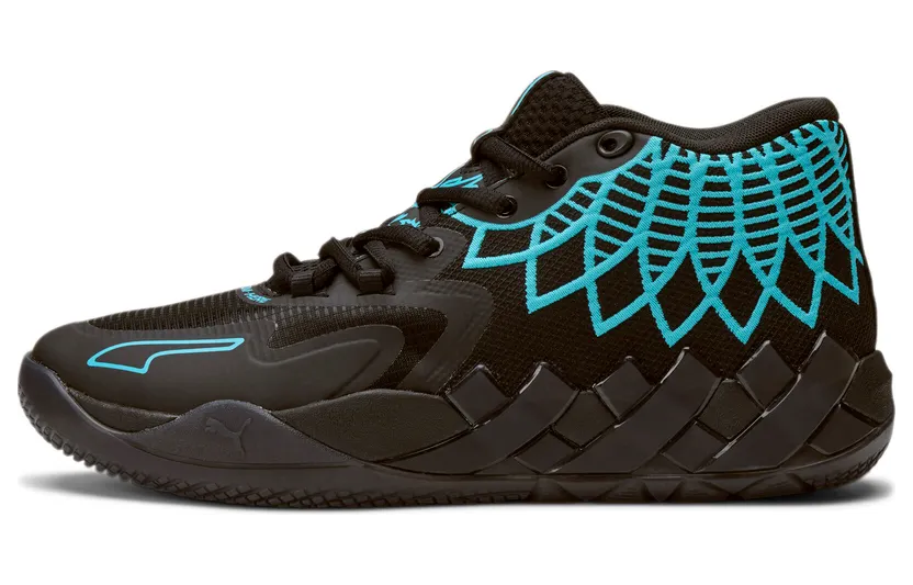 Puma MB.01 basketbalschoenen Zwart/Blauw (376443-13)