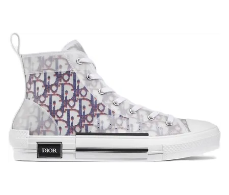 Dior B23 High Top Red Blue Oblique