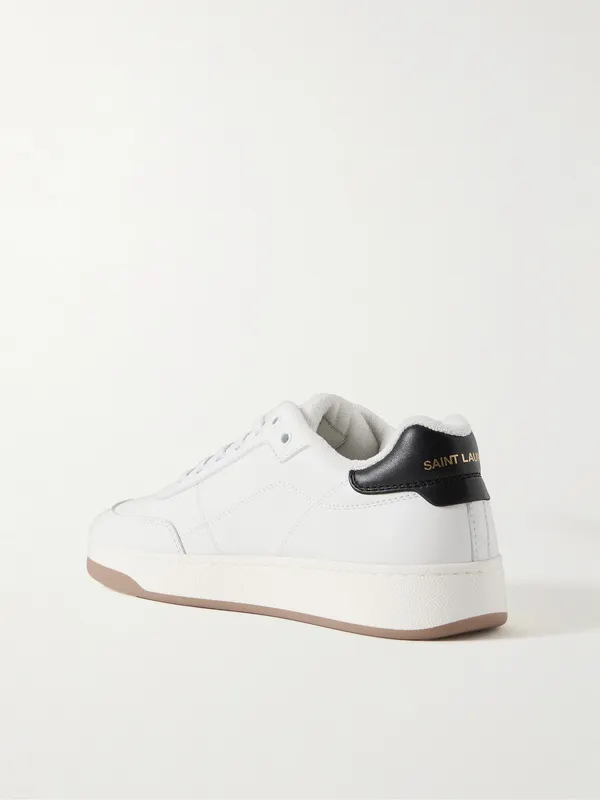 Saint Laurent SL/61 Leather Sneakers White (81947600NI0) (4)