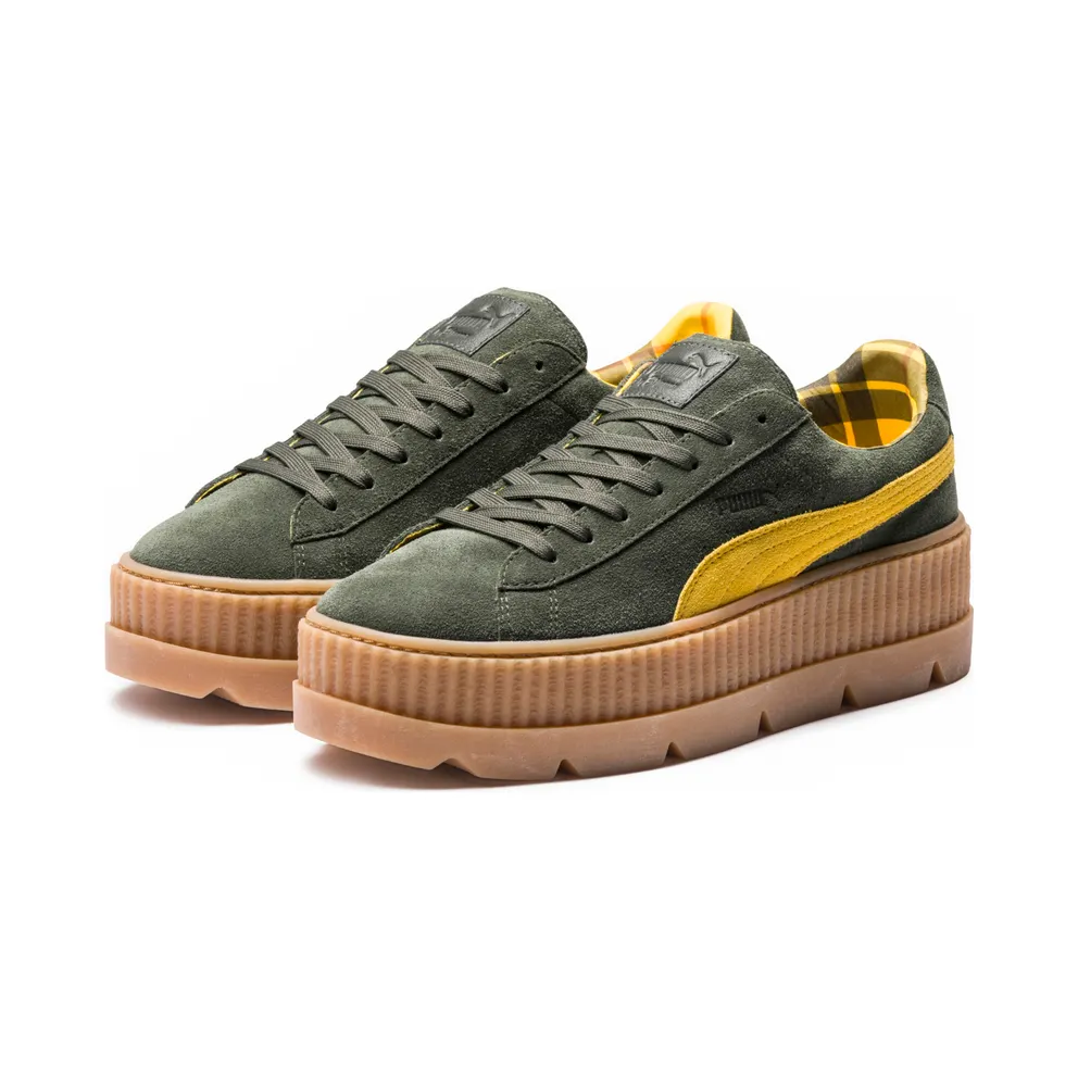 Puma Cleated Creeper Rihanna Fenty Suede Green (W) Rosin/Lemon-Vanilla Ice (366268-01)