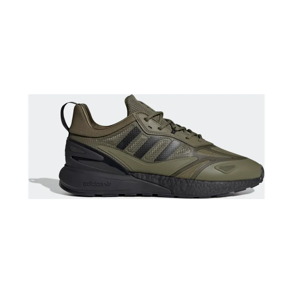 adidas ZX 2K BOOST 2.0 Schuh Focus Olive / Core Black / Orange Rush (GW0518)