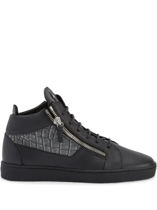 Giuseppe Zanotti Kriss leren mid-top sneakers – Black (RU10072K13)