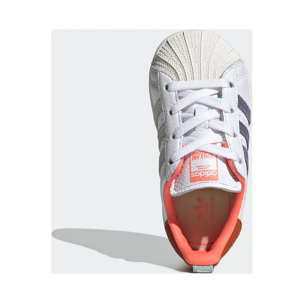 adidas Superstar Girls Are Awesome (TD) Cloud White/Icey Pink/Signal Coral (FW8119)
