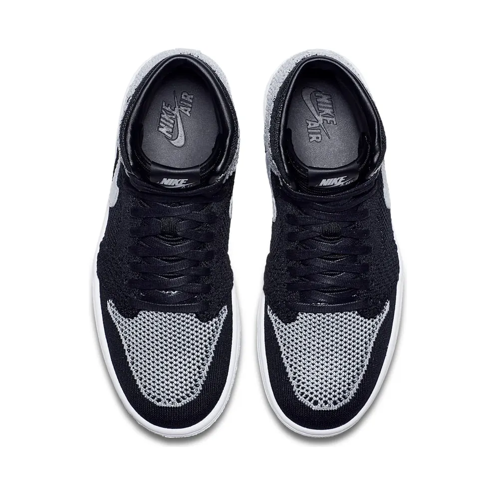 Jordan 1 Retro High Flyknit Shadow (GS) Black/Wolf Grey-White (919702-003)