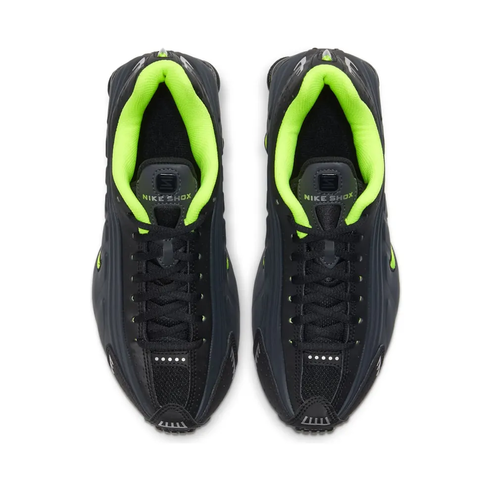 Nike Shox R4 Black Volt (GS) Black/Anthracite/Metallic Silver (CW2626-002)