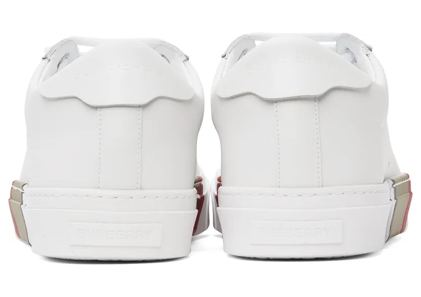 Burberry White Bio-Based Striped Sole Sneakers (8043200) (4)
