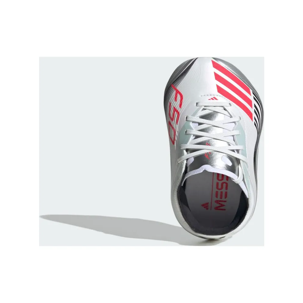 adidas F50 Messi Elite Firm Ground Boots Kids “Cloud White / Lucid Red / Silver Metallic” (JP7451)