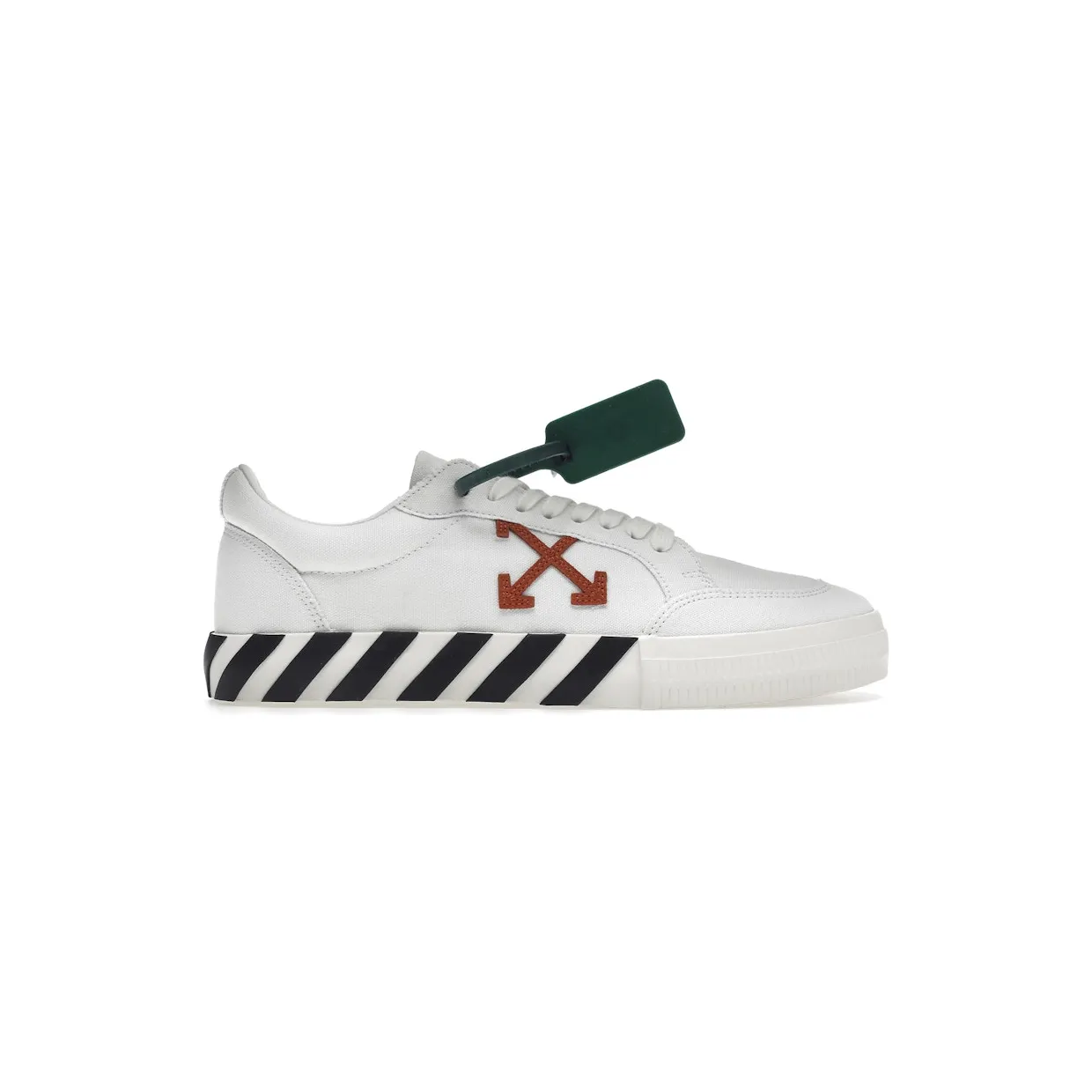 OFF-WHITE Vulc Low Canvas White Red Arrow Black (OMIA085C99FAB0010125)