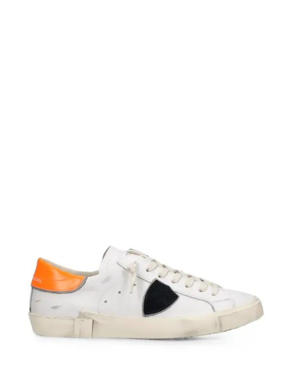 Philippe Model Paris PRSX leren with logo-patch – White (PRLUVP25)