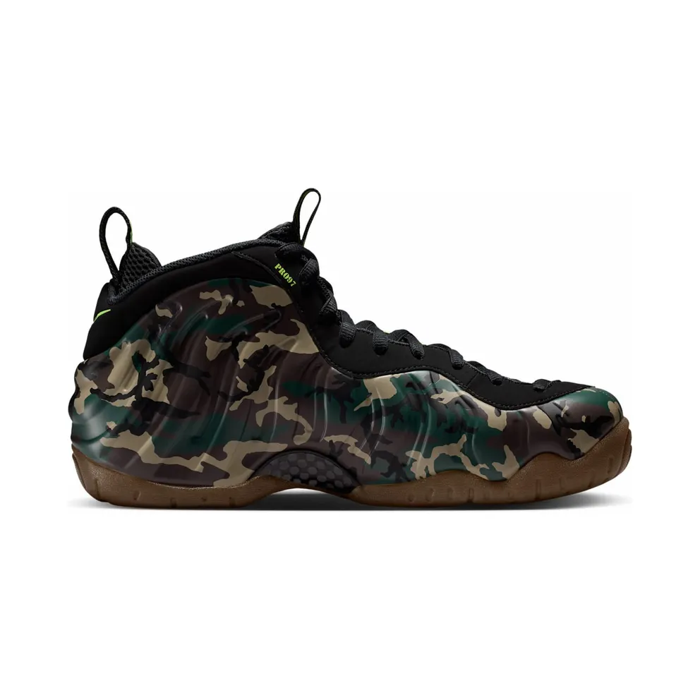 Nike Air Foamposite Pro – Camo – “Black / Black-Voltage Green-Gum Dark Brown” (IM5204-001)