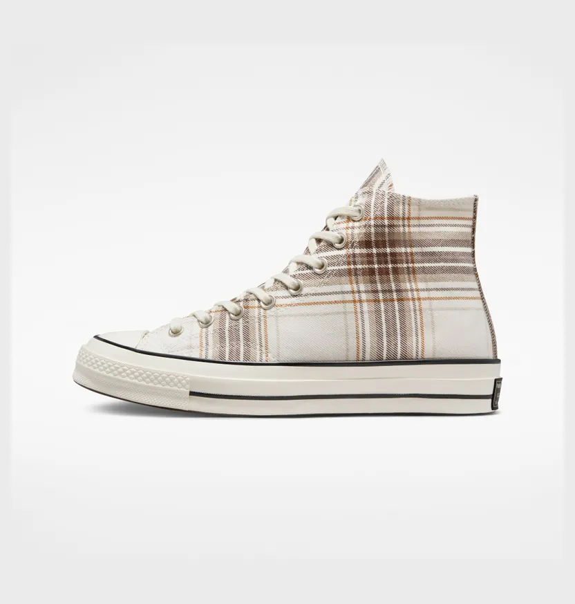 Converse Chuck 70 Tartan Egret/dark Root/zwart