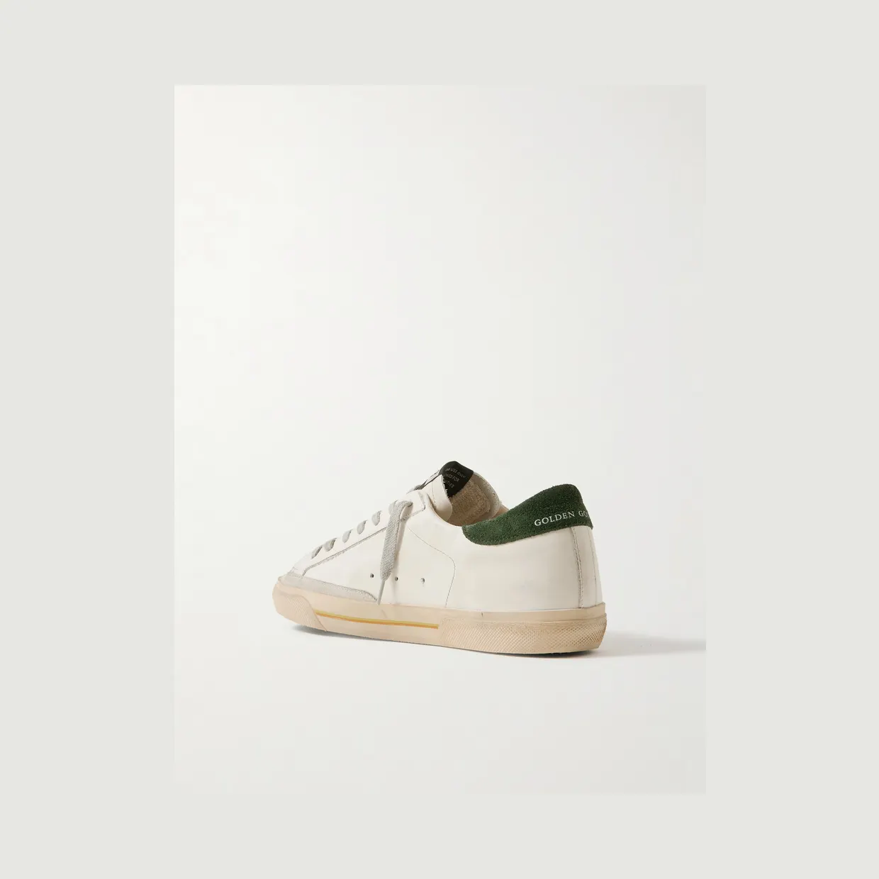 Golden Goose Superstar Suede-Trimmed Distressed Leather Sneakers White (GMF00105.F007530) (4)