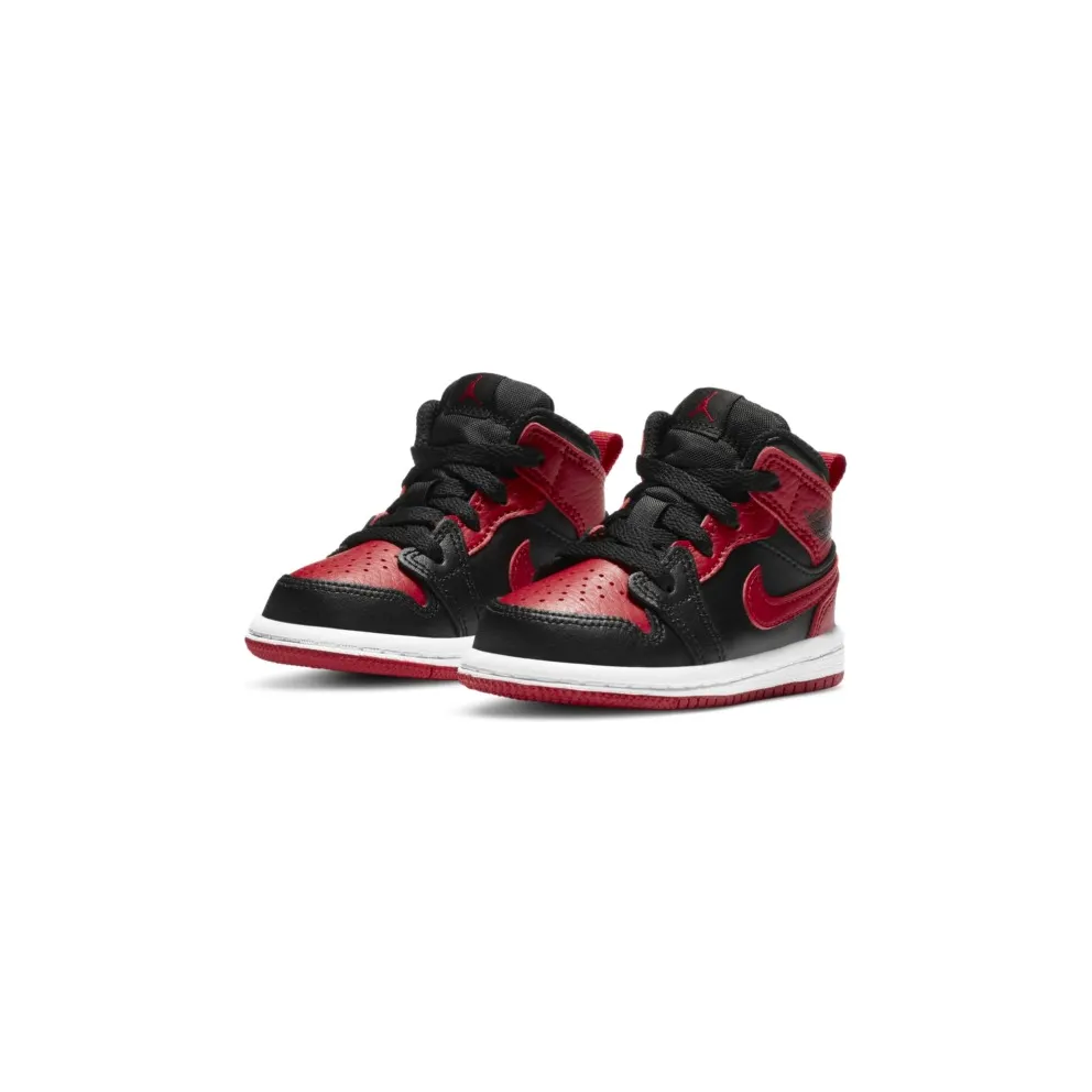 Jordan 1 Mid Banned 2020 (TD) Black/University Red-Black-White (640735-074)