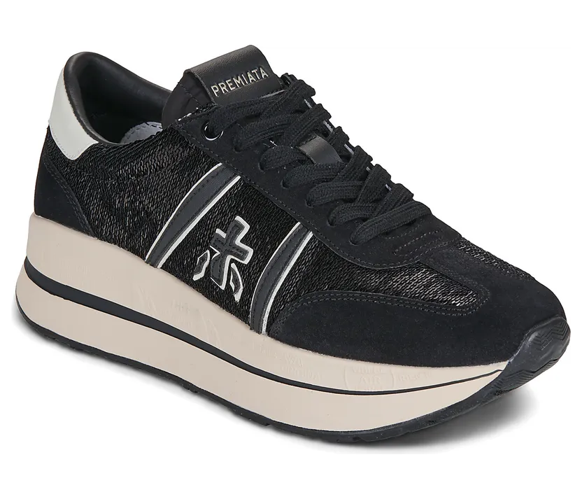 Premiata Bethcoin 8146 sneakers met vlakken en logopatch – Blauw (3)