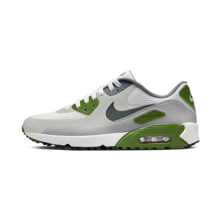 Nike Air Max 90 Golf Smoke Grey Dark Green “White / Light Smoke Grey / Grey Fog / Smoke Grey” (CU9978-108)
