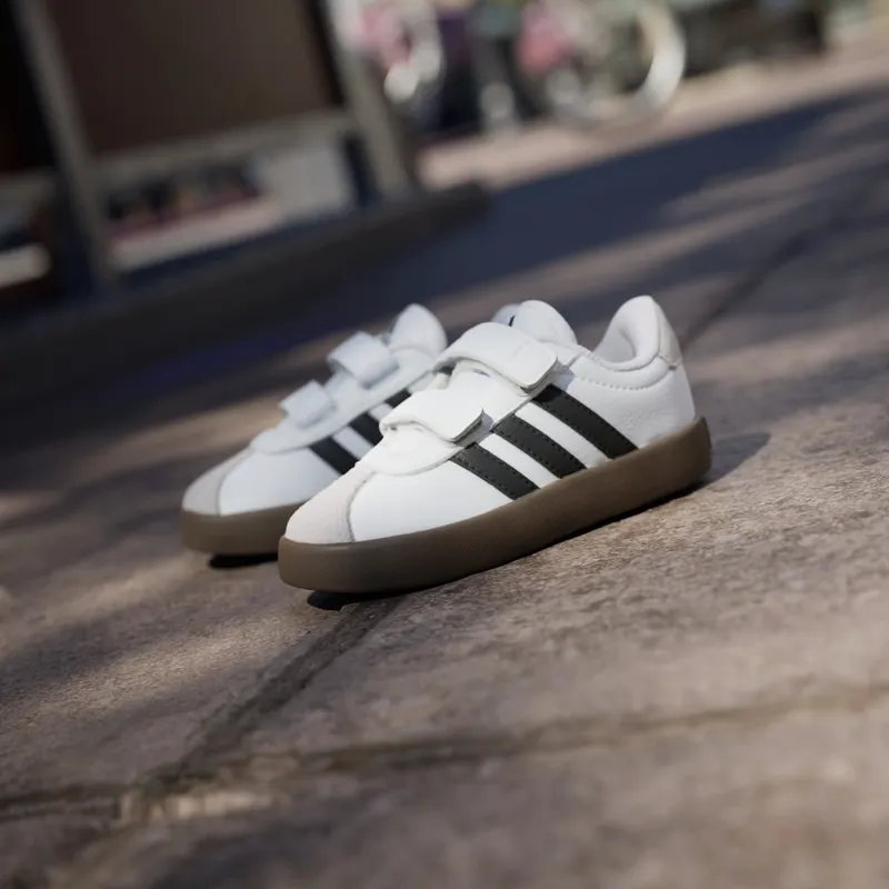 Adidas VL Court 3.0 Skateboard Shoes Kids Cloud White / Core Black / Grey One (ID9157)