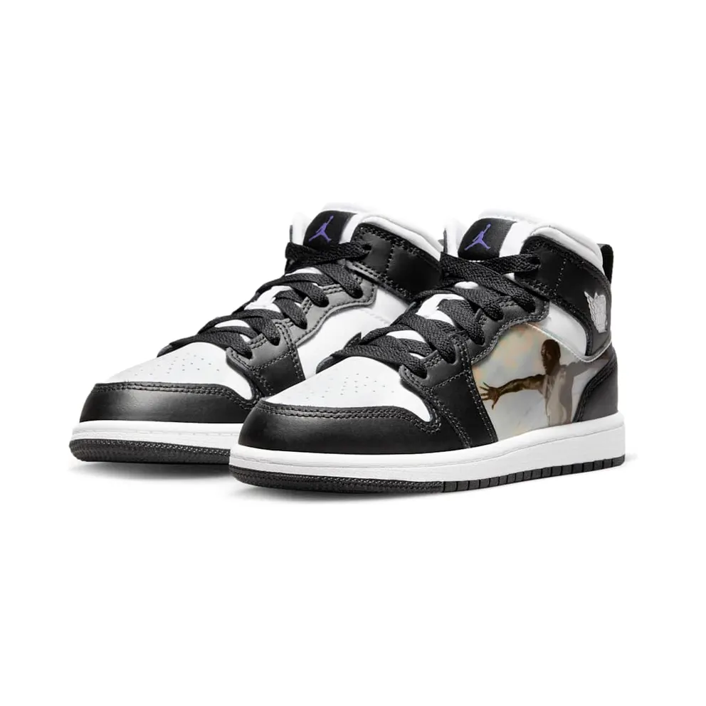Jordan 1 Mid Younger Kids’ Black (DR9496-001)