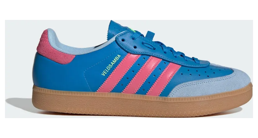 adidas Velosamba Leather Bright Blue Pulse Magenta Lucid Lemon (JQ2325)