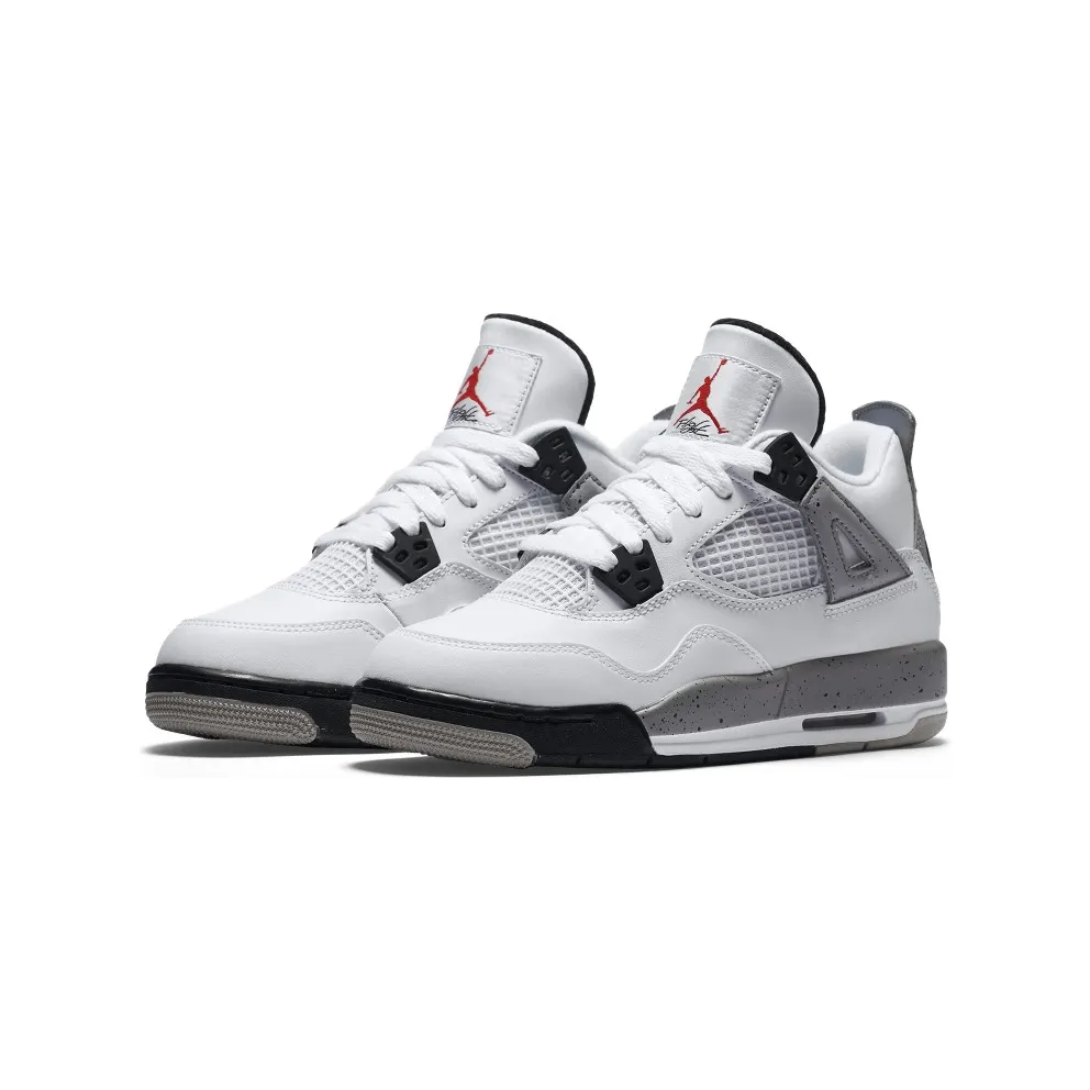Jordan 4 Retro White Cement 2016 (GS) White/Fire Red-Black-Tech Grey (836016-192)