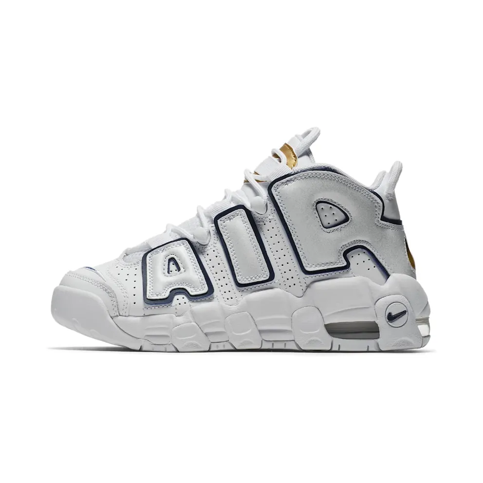 Nike Air More Uptempo White Midnight Navy (GS)