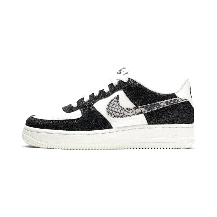 Nike Air Force 1 Low LV8’Snakeskin’ GS Summit White/Black (820438-111)