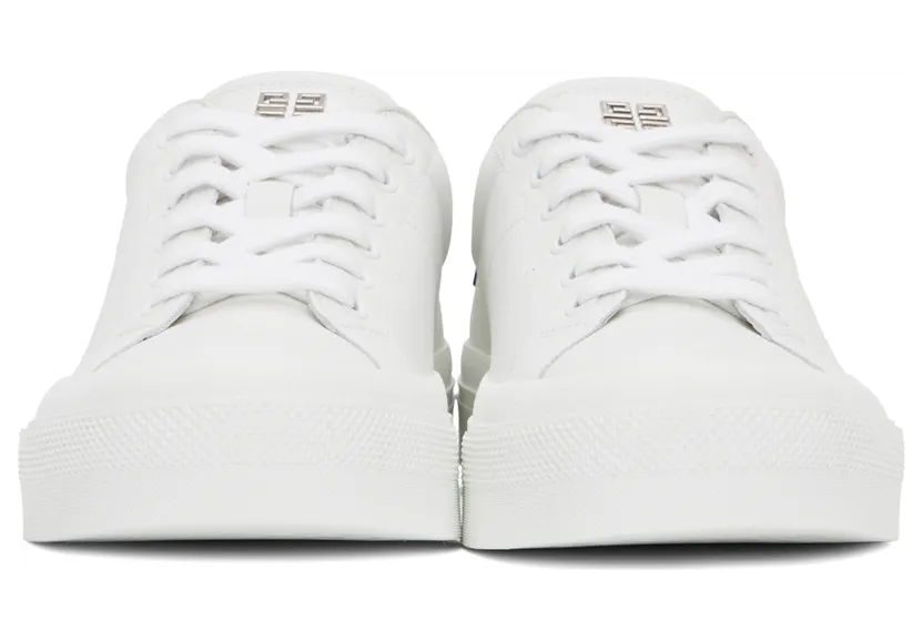 Givenchy White & Navy City Sneakers (BH005VH118) (2)