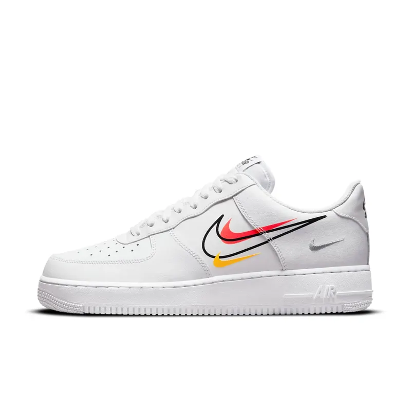 Nike Air Force 1 Low Multi Swoosh White Team Orange (2021) (DM9096-100)