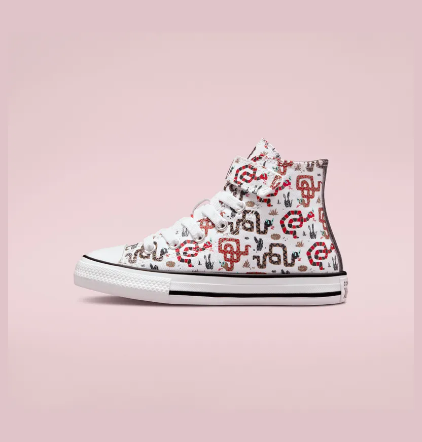 Converse Chuck Taylor All Star Easy-On Snake Wit/dk Smoke Grey/rood