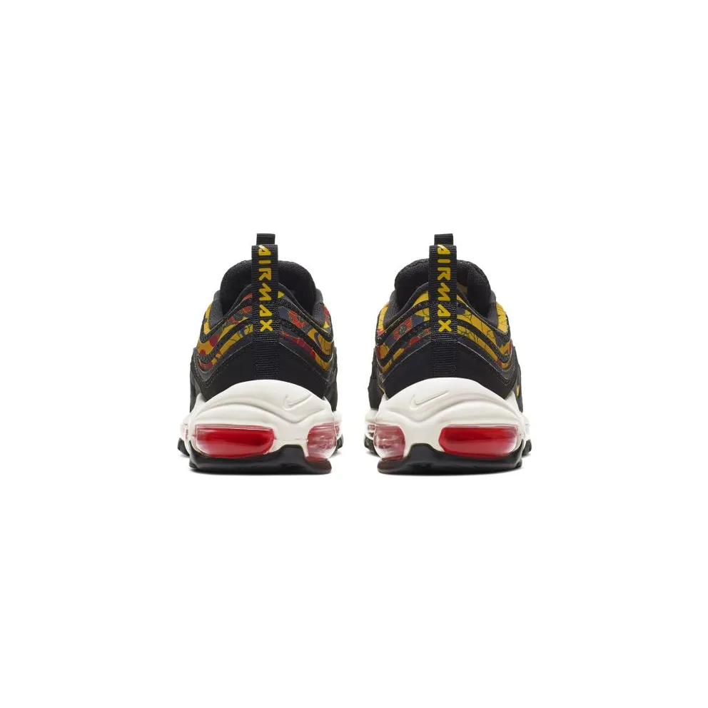 Nike Air Max 97 Floral Black (W) Black/University Gold-Sail-Bright Crimson (BV0129-001)