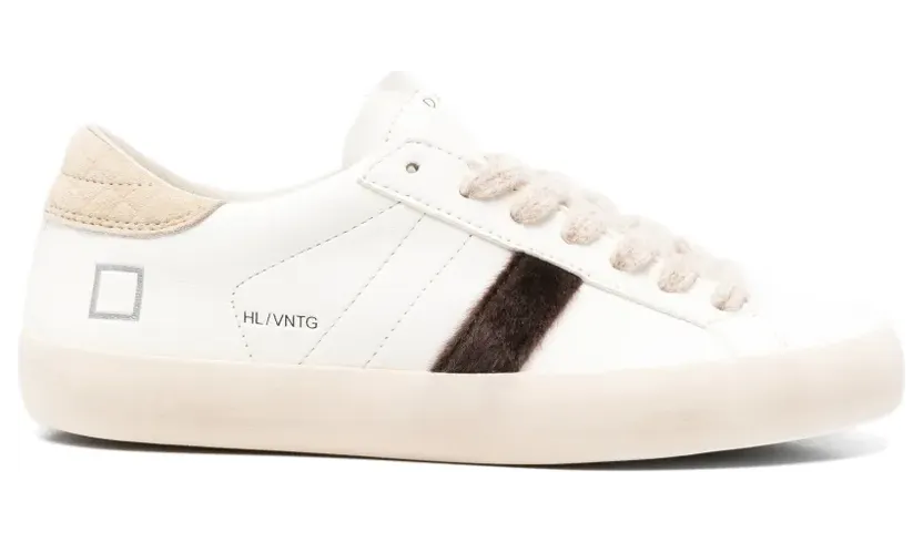 D.A.T.E. Sneakers mit Kontrasteinsätzen – Weiß (W451HLVNMK)
